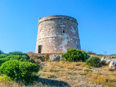 Yüksek dinamik aralık (Hdr) görünümü, Punta Prima, ada Menorca, İspanya