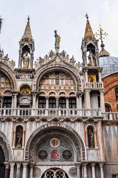Alto Rango Dinámico Hdr Piazza San Marco Plaza Iglesia Venecia — Foto de Stock