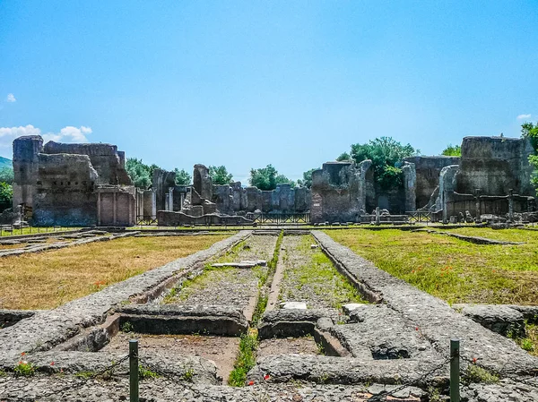 High Dynamic Range Hdr Ancient Roman Ruins Villa Adriano Meaning — Stock Photo, Image