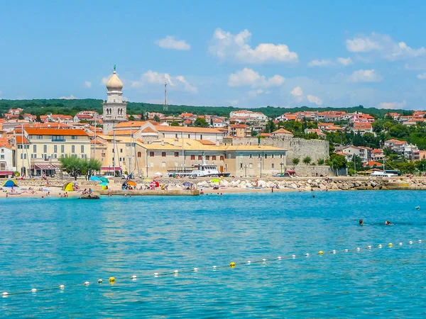 Krk Croatia Июля 2014 Высокий Динамический Диапазон Hdr Вид Город — стоковое фото