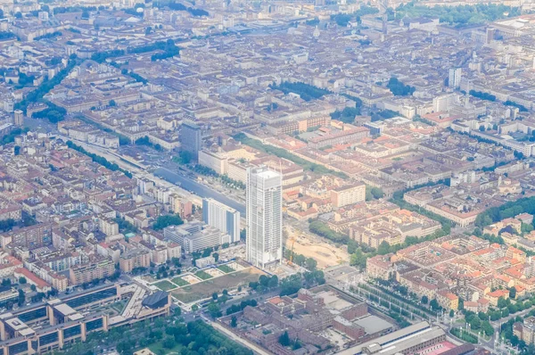 High dynamic range (HDR) Aerial view of the city of Turin in Piedmont Italy
