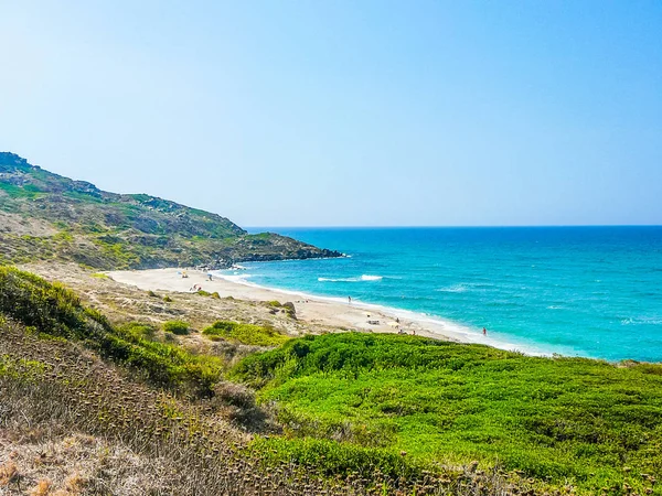 Stort Dynamiskt Omfång Hdr Visa Tharros Beach Sardinien Island Italien — Stockfoto