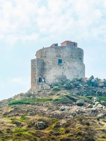 Stort Dynamiskt Omfång Hdr Ruinerna Tharros Tower Sardinien Island Italien — Stockfoto