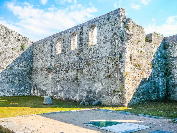 Omisalj Island Krk Hırvatistan için yüksek dinamik aralık (Hdr) Antik arkeolojik kalıntıları