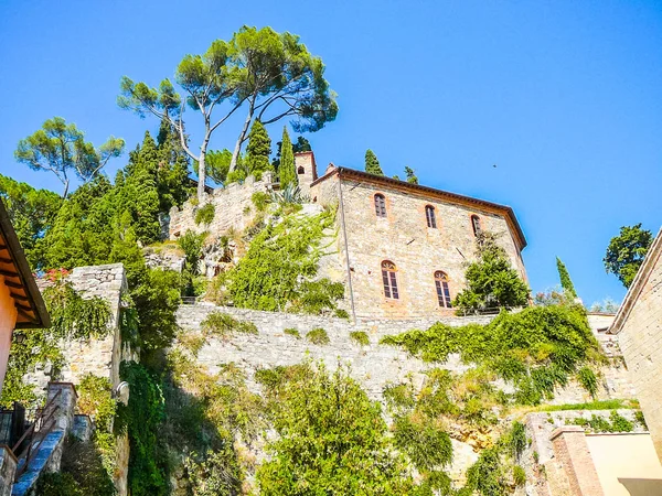 Stort Dynamiskt Omfång Hdr Panoramautsikt Över Cetona Siena Hills Toscana — Stockfoto