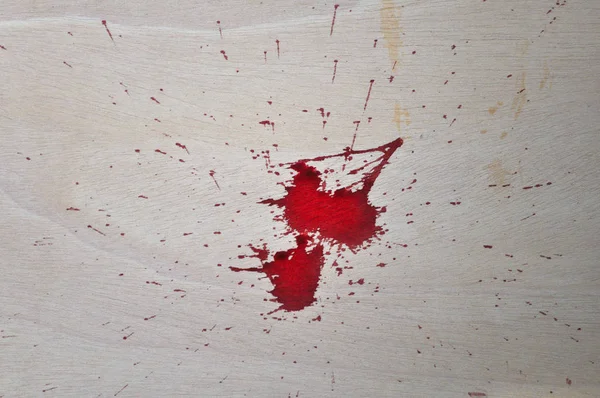 Health Safety Work Red Blood Drops Splatter Wood Panel — Stock Photo, Image