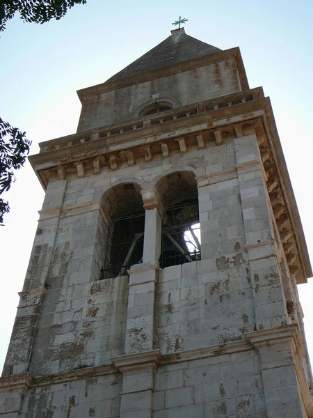 Chiesa Campanile Nella Città Osor Croazia — Foto Stock