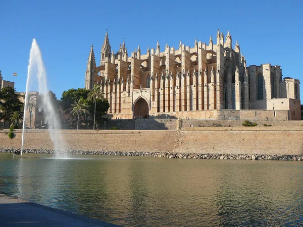 Cathedral Santa Maria Palma Más Néven Seu Palma Mallorca Spanyolország — Stock Fotó