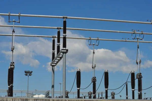 Dispositivo Transformador Escalonado Alta Tensión Energía Eléctrica — Foto de Stock