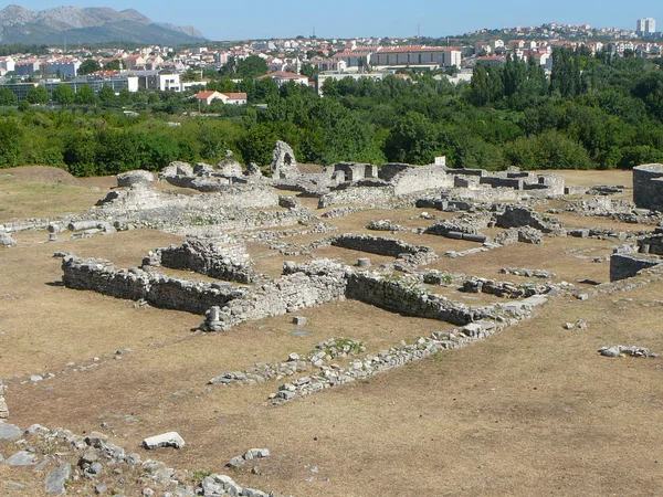 Antiguas Ruinas Arqueológicas Romanas Salona Croacia — Foto de Stock