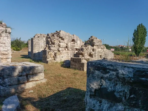 Αρχαία Αρχαιολογικά Ερείπια Ρωμαϊκής Σαλώνων Κροατία — Φωτογραφία Αρχείου