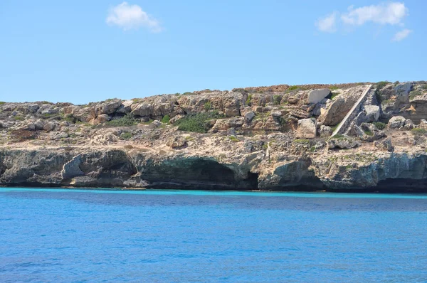 Playa Las Islas Eagadianas Trapani Italia — Foto de Stock