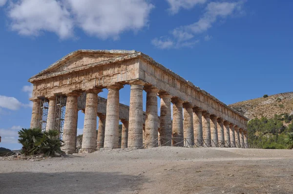 Antiguo Templo Dórico Griego Segesta Italia — Foto de Stock