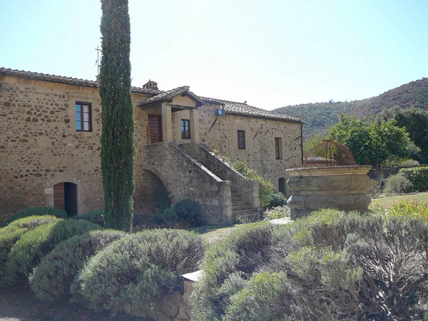 Klášter Sant Antimo Montalcino Itálie — Stock fotografie