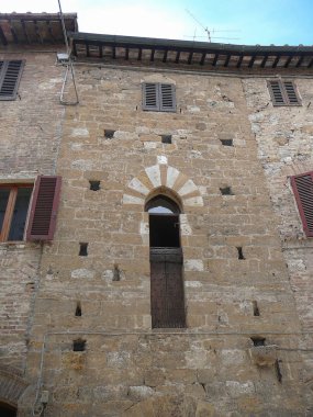 San Gimignano şehrinin manzarası, İtalya