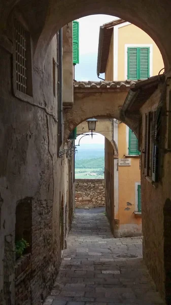 Blick Auf Die Stadt Montepulciano Italien — Stockfoto