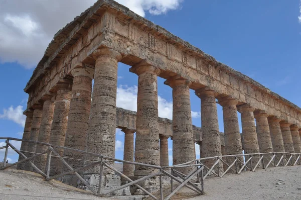 Αρχαίος Ελληνικός Ναός Δωρικού Ρυθμού Segesta Ιταλία — Φωτογραφία Αρχείου