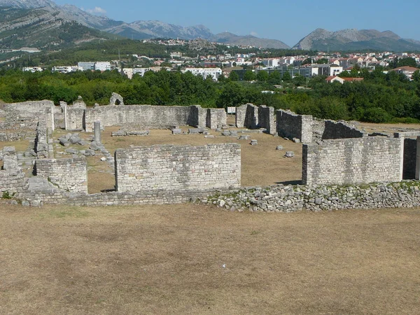 Antiguas Ruinas Arqueológicas Romanas Salona Croacia —  Fotos de Stock