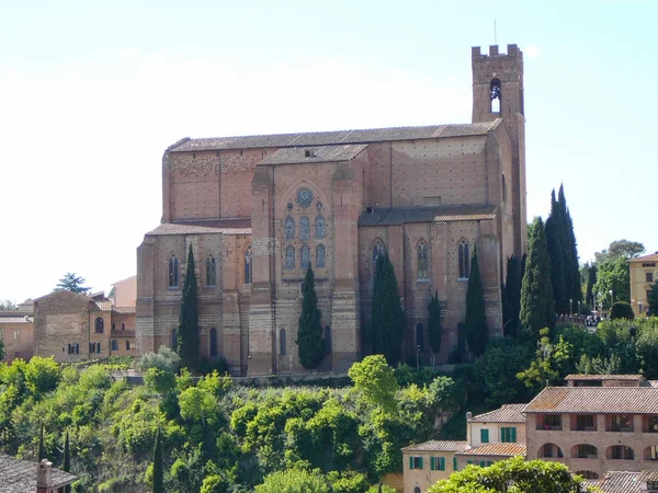 San Domenico Kyrkan Siena Italien — Stockfoto