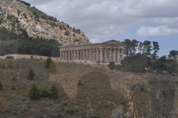 Templo Dórico Grego Antigo Segesta Itália — Fotografia de Stock