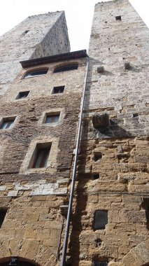 San Gimignano şehrinin manzarası, İtalya
