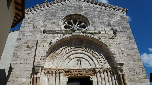 Collegiata Church San Quirico Orcia Italy — Stock Photo, Image