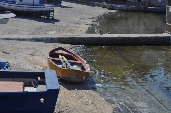 Pequenos Barcos Porto Porto Marítimo — Fotografia de Stock