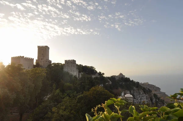 Castello Venere Venuksen Linna Kohteessa Erice Italia — kuvapankkivalokuva