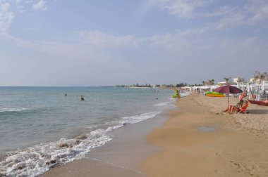 Marsala, İtalya - Eylül 2017 yaklaşık: View Beach