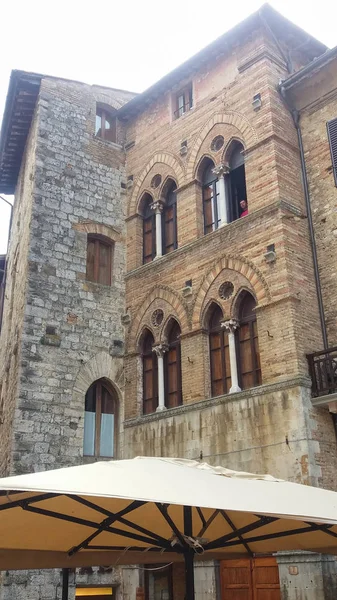 Blick auf die stadt san gimignano — Stockfoto