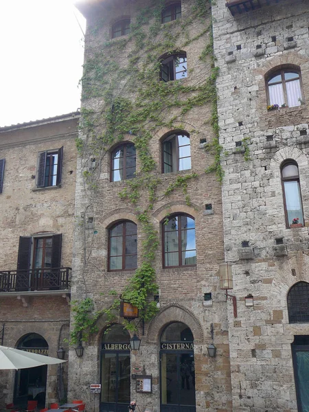 Visa av den staden San Gimignano — Stockfoto