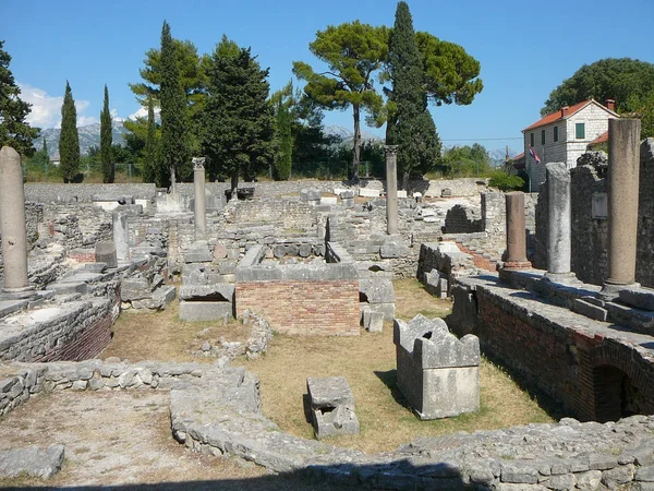 Starověké Archeologická Římské Ruiny Salona Chorvatsko — Stock fotografie