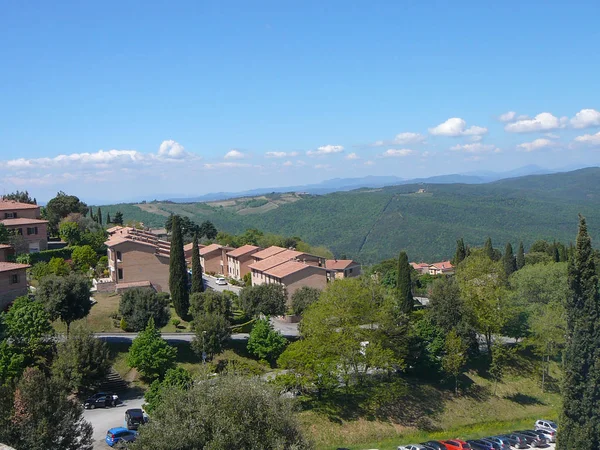 Pohled na města Montalcino — Stock fotografie