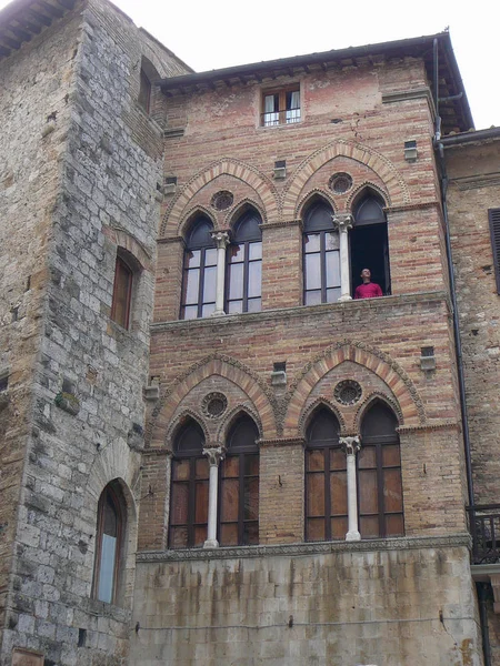 Uitzicht van de stad San Gimignano — Stockfoto