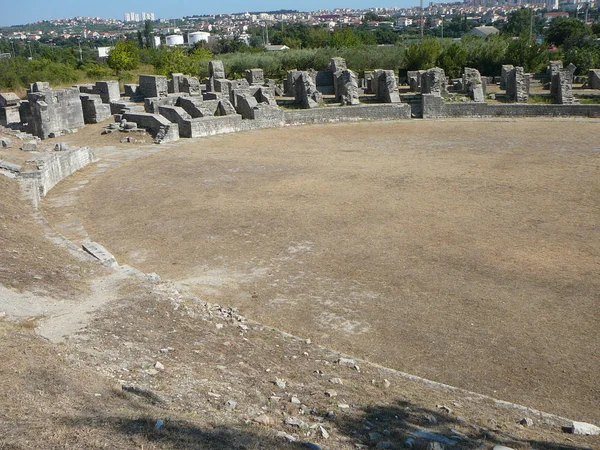Oude Archeologische Romeinse Ruïnes Salona Kroatië — Stockfoto