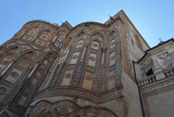 Gamla Normandiska Katedralen Kyrkan Monreale Italien — Stockfoto