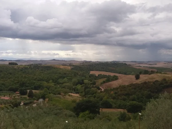 Uitzicht Stad Van Trequanda Italië — Stockfoto