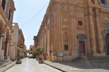 Marsala, İtalya - Eylül 2017 yaklaşık: Chiesa del Purgatorio katedral kilise
