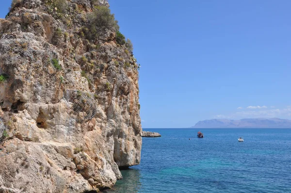 Pláž Scopello Castellammare Del Golfo Itálie — Stock fotografie