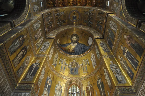 Monreale Italië Circa Augustus 2017 Oude Norman Kathedraal Kerk — Stockfoto
