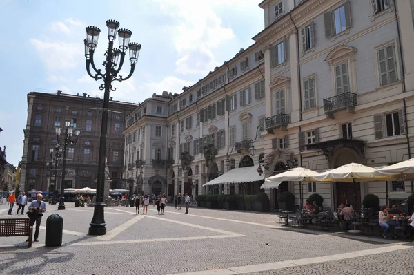 Piazza carignano platz in turin — Stockfoto