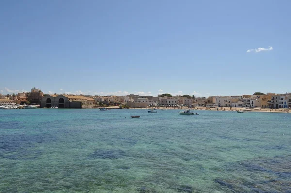 Blick Auf Den Strand Trapani Italien — Stockfoto