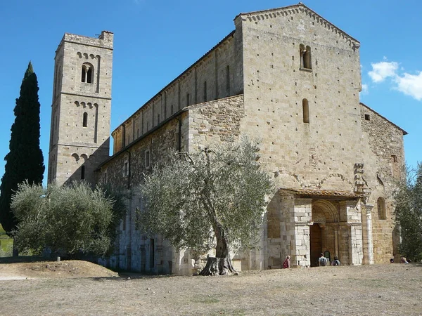 Sant Antimo abbey in Montalcino — Stock Photo, Image