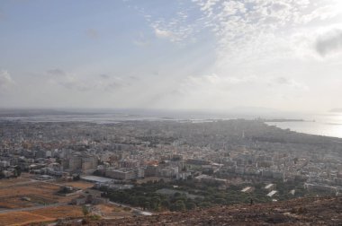 Trapani, İtalya'nın şehrin havadan görünümü