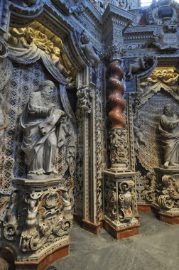 Monreale, İtalya - yaklaşık Ağustos 2017: Antik norman katedral kilise