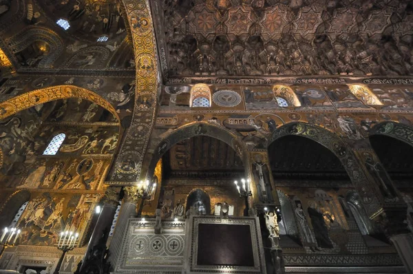 Cappella Palatina (Capela Palatina) em Palermo — Fotografia de Stock