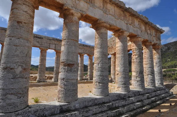 Αρχαίος Ελληνικός Ναός Δωρικού Ρυθμού Segesta Ιταλία — Φωτογραφία Αρχείου