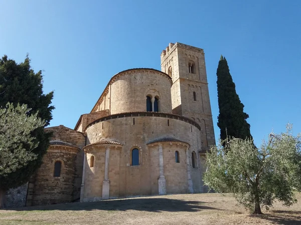 意大利蒙塔尔奇诺的圣安蒂莫修道院 — 图库照片