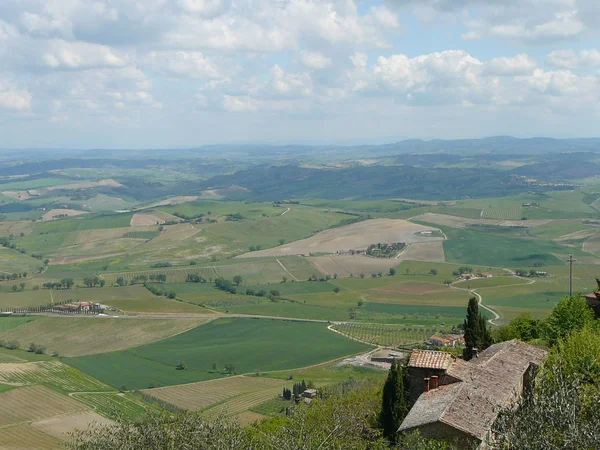 Vista Das Colinas Torno Siena Itália — Fotografia de Stock