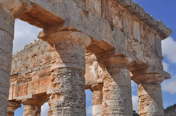 Templo Dórico Grego Antigo Segesta Itália — Fotografia de Stock